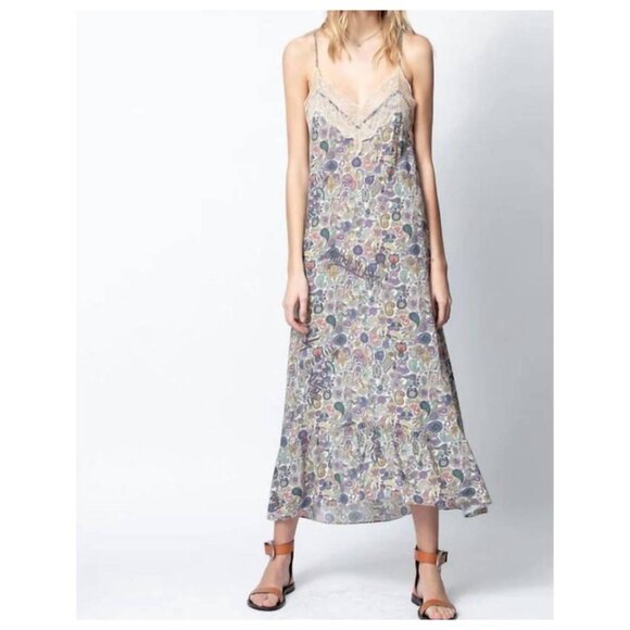 ZADIG & VOLTAIRE Womens Sz Small revel print mandala maxi dress - Picture 1 of 16